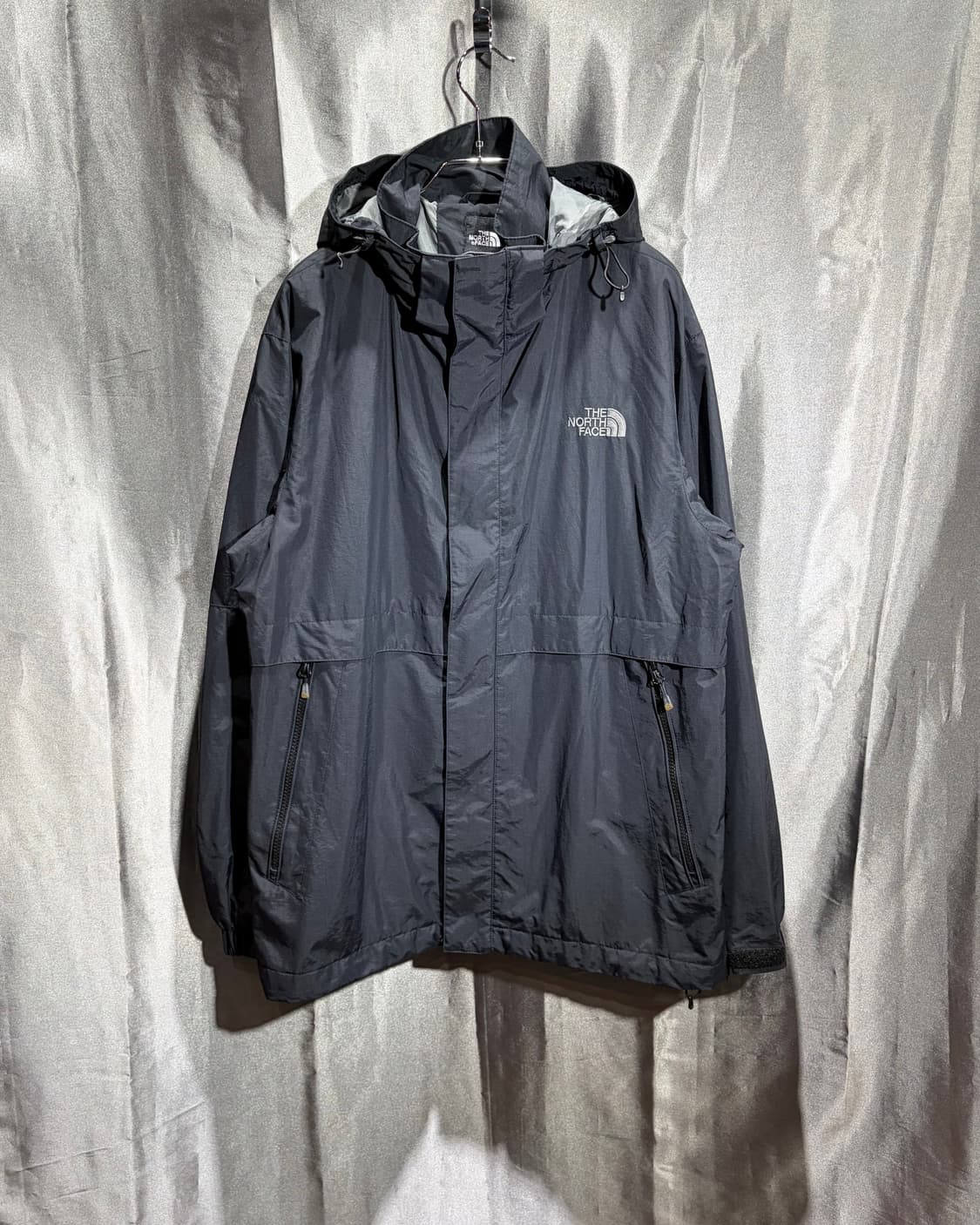 XL 노스페이스 절개라인 블랙 나일론 후디 자켓 상품이미지2