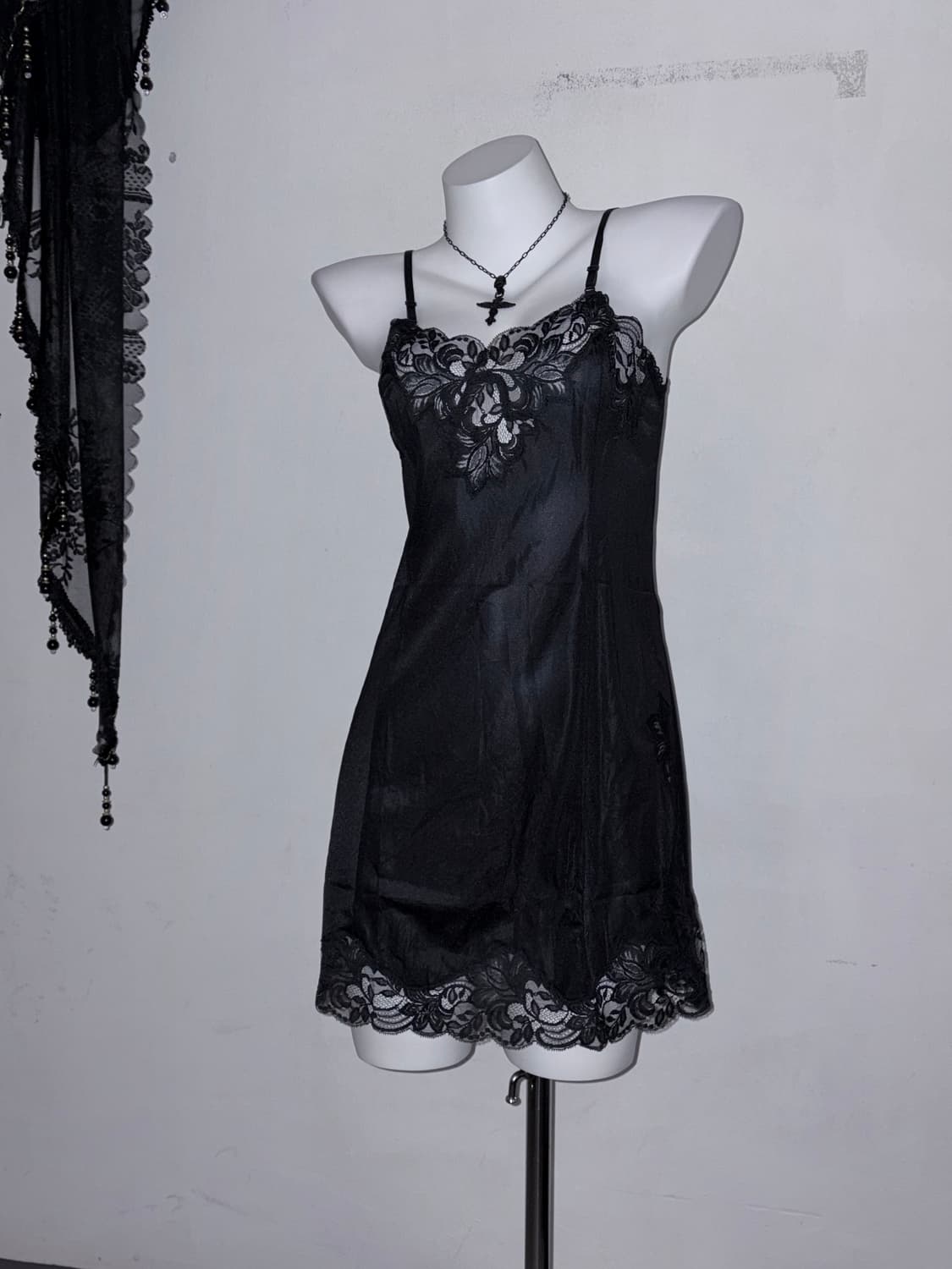 블랙페어리 다크페어리 레이스 슬립원피스 고스 고딕 상품이미지4