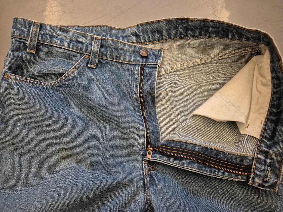 80s 리바이스 646 벨바텀 오렌지탭 데님 팬츠 상품이미지6