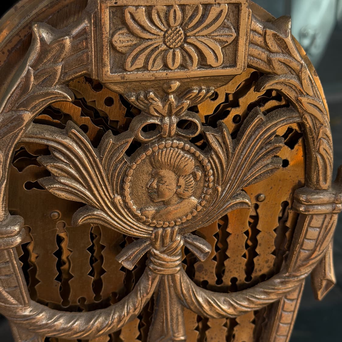 황동 피콕 팬 벽난로 스크린 상품이미지4