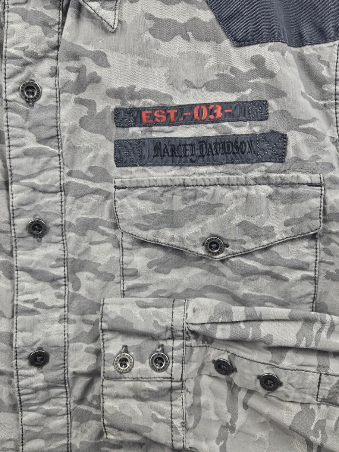 할리데이비슨 카모플라쥬 패턴 바이커 셔츠 ( L ) / 11465 상품이미지8
