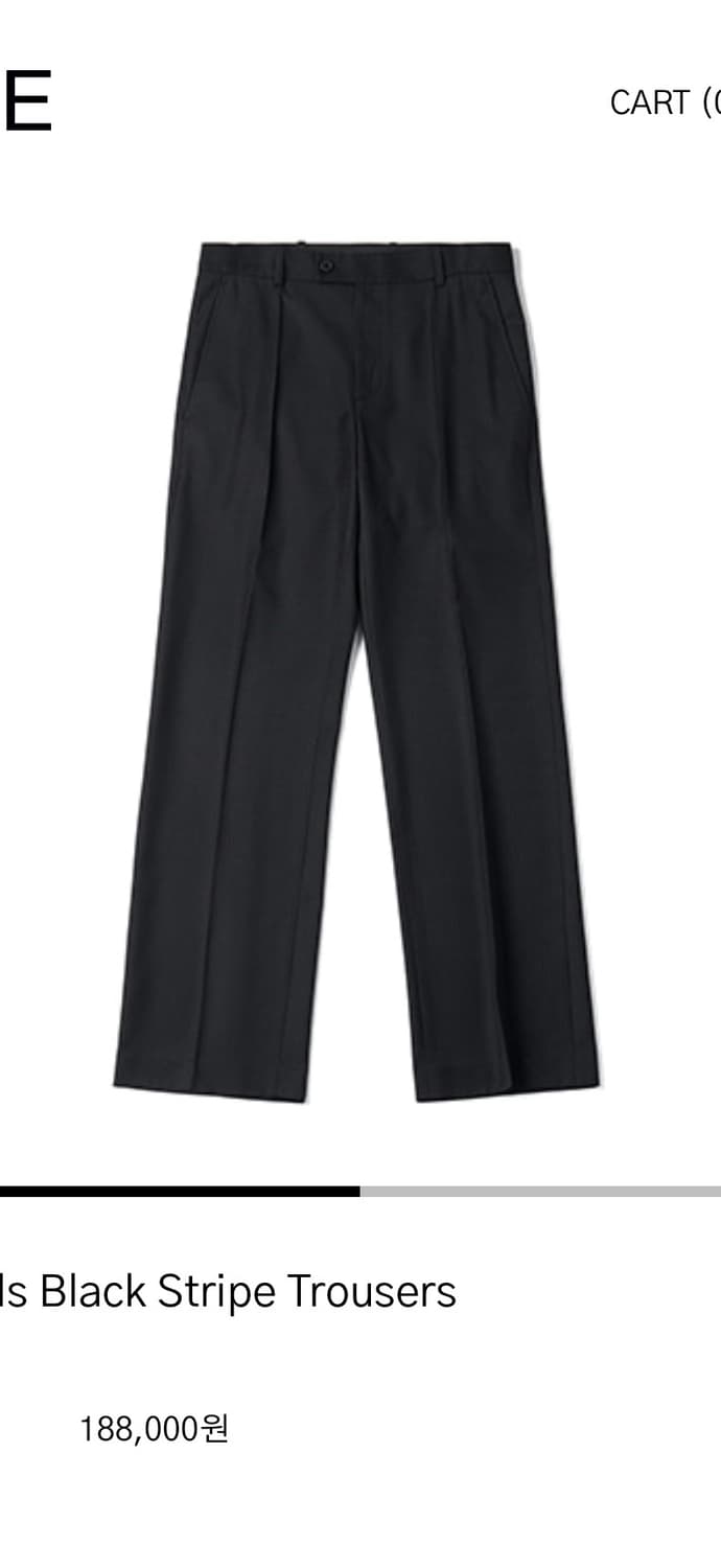 구매) htae mods black stripe trousers 34 상품이미지1