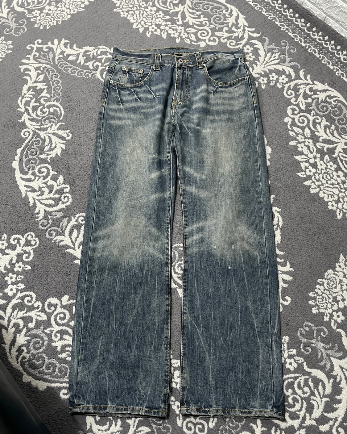Eng  Jeans 일렉트로닉 워싱 데님 팬츠 상품이미지4
