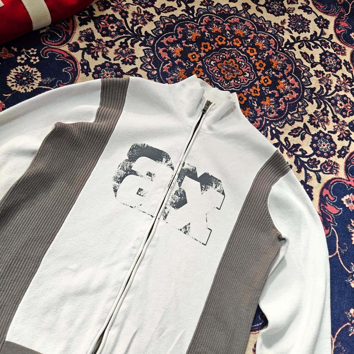 알마니익스체인지  Y2k 프린팅 하이넥 집업 자켓 M 상품이미지2