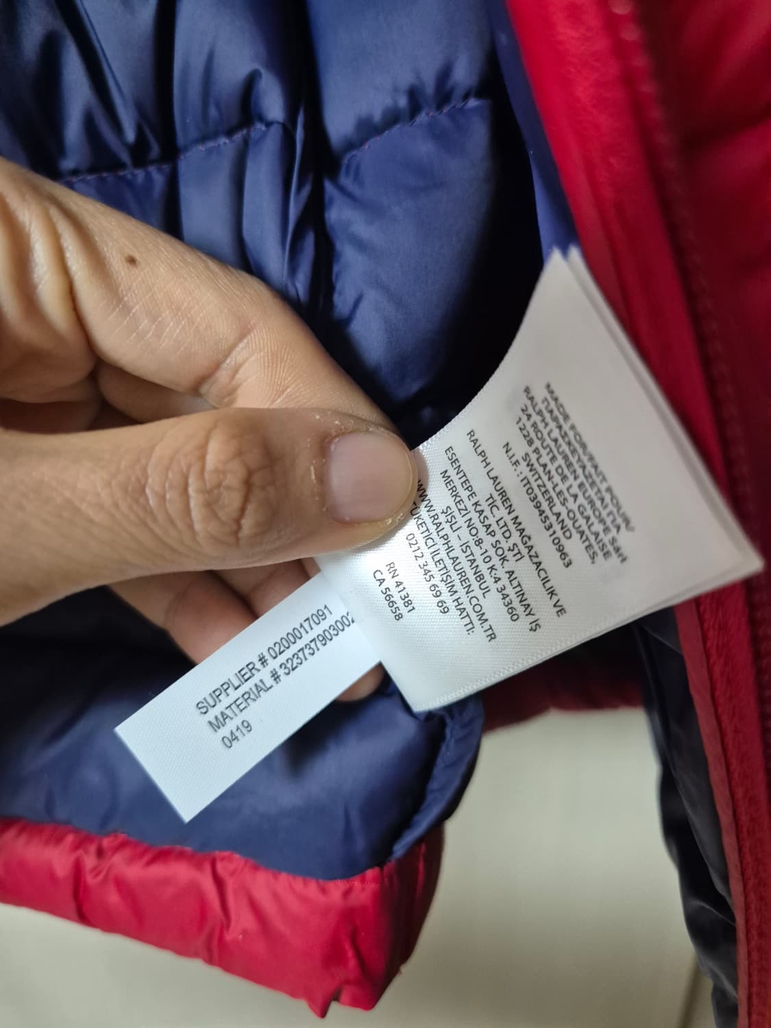 폴로 랄프로렌  경량패딩 자켓 덕다운점퍼 보이즈XL 남성95 상품이미지6