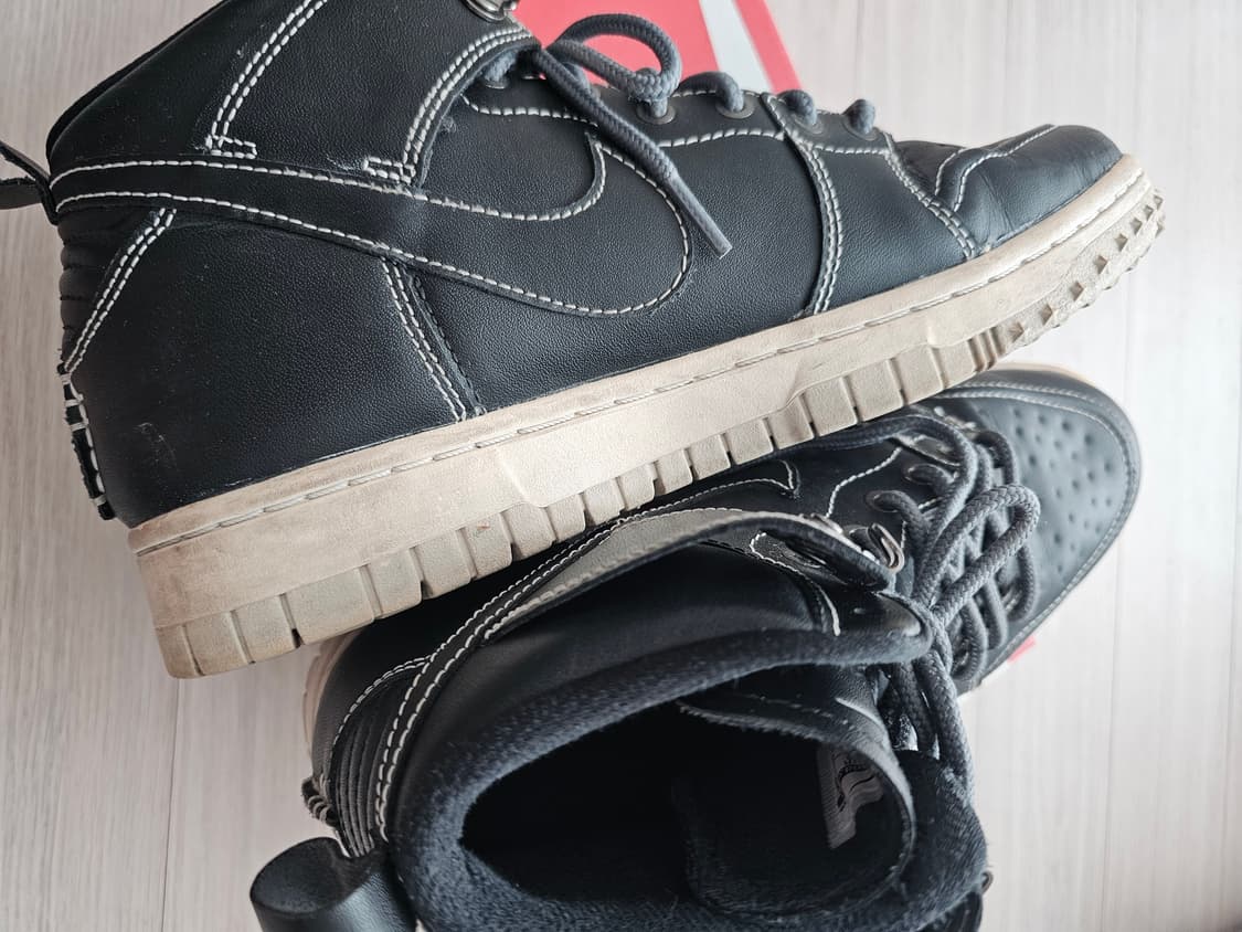 나이키 덩크 하이 컴포트 블랙 265 상품이미지5