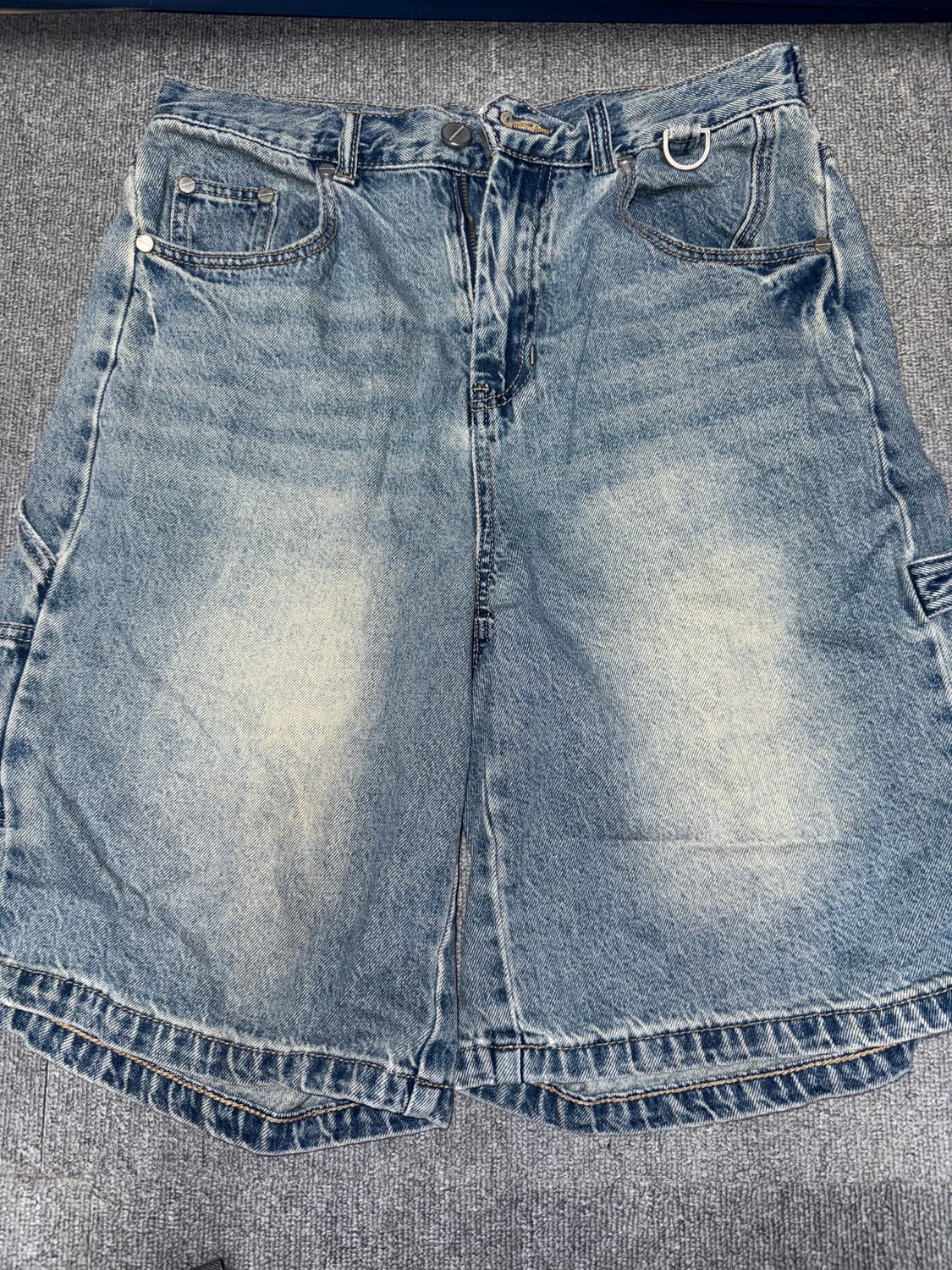 CARPENTER DENIM SHORTS BLUE 상품이미지2