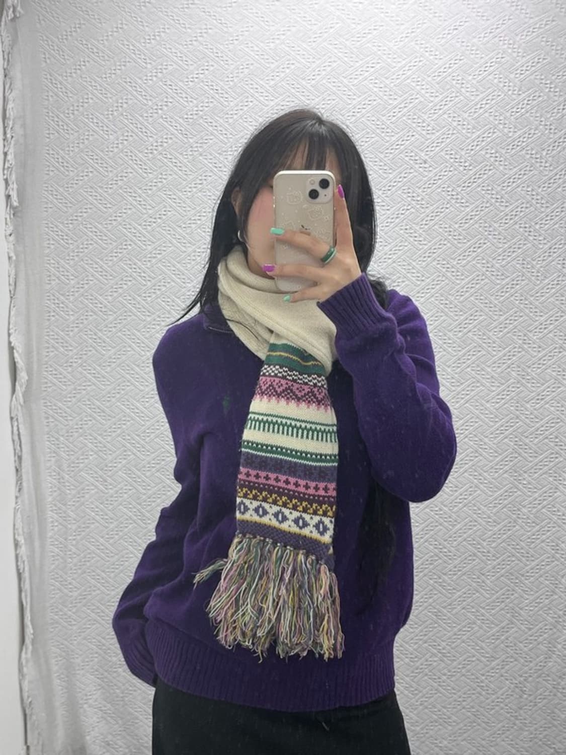 빈티지 노르딕 보헤미안 에스닉패턴 목도리 머플러 C07114 상품이미지2