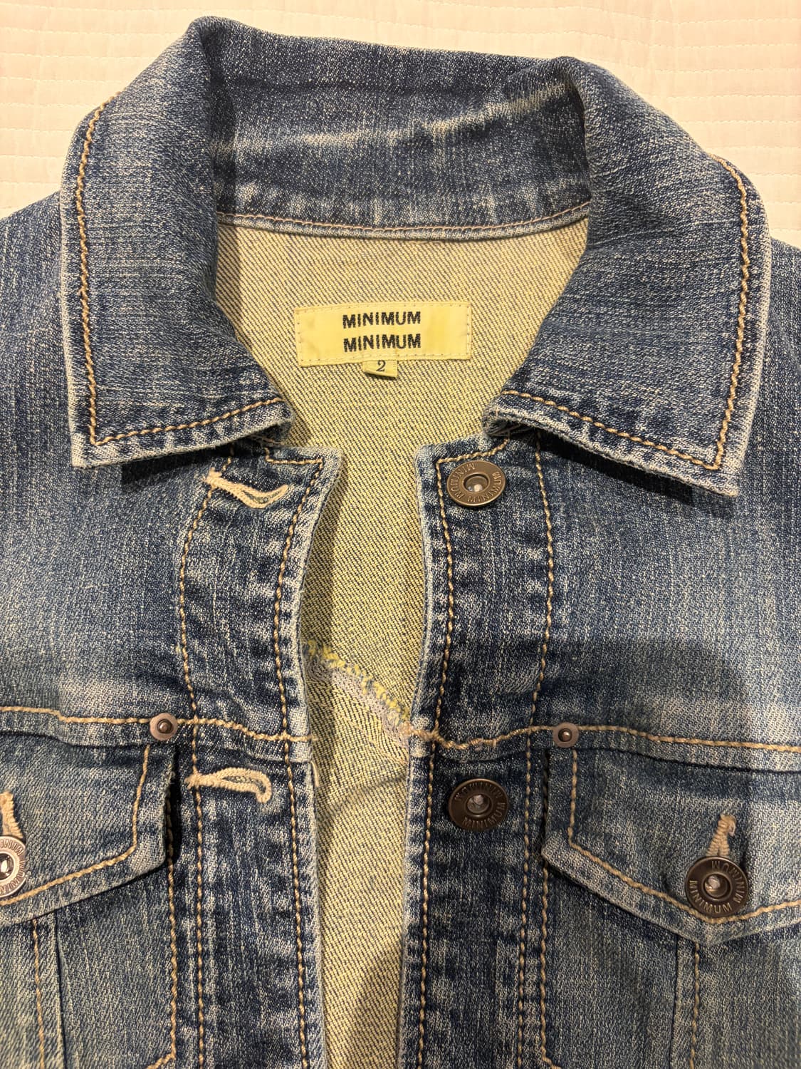 빈티지 크롭 청자켓 상품이미지3