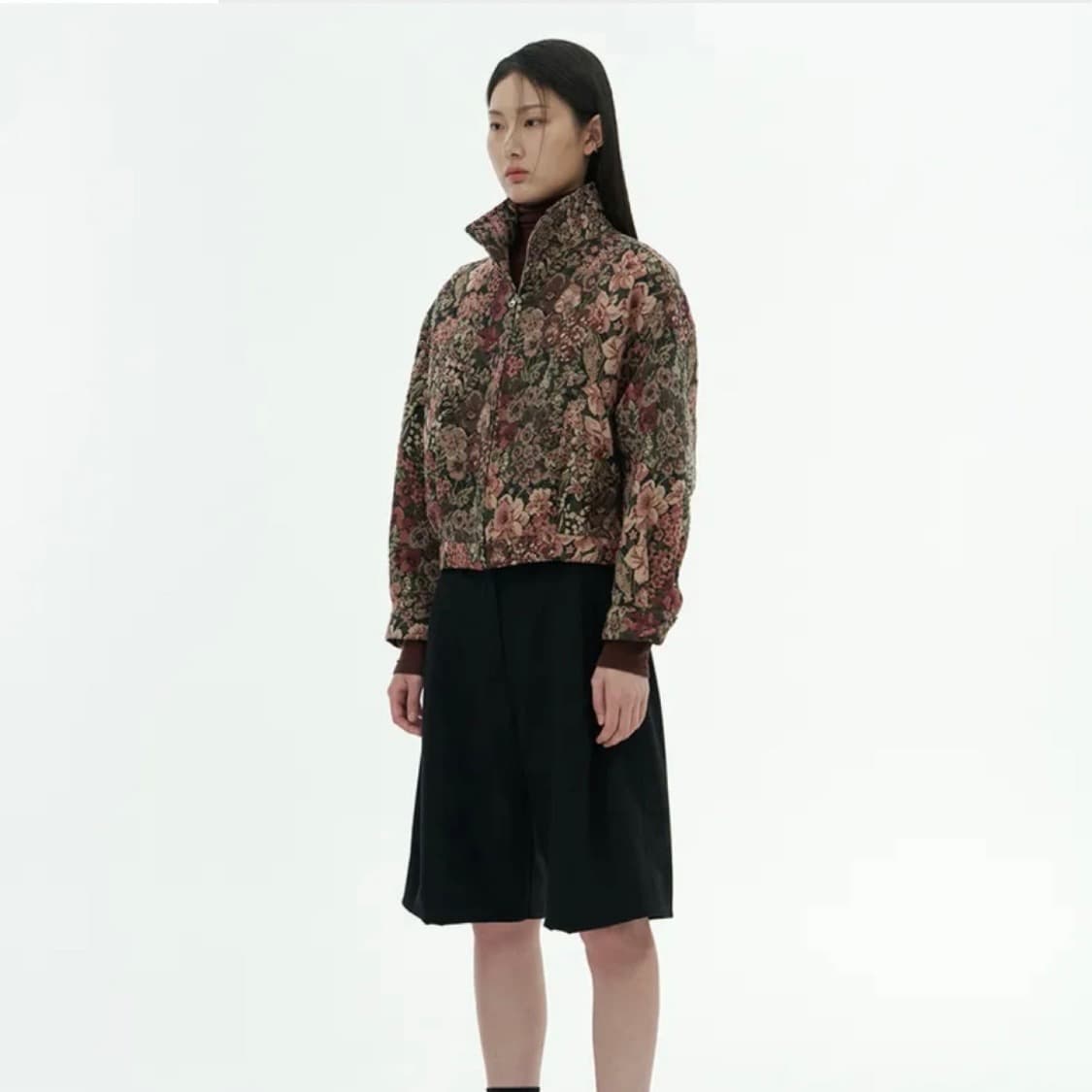 아모멘토 플라워 자카드 블루종 상품이미지4