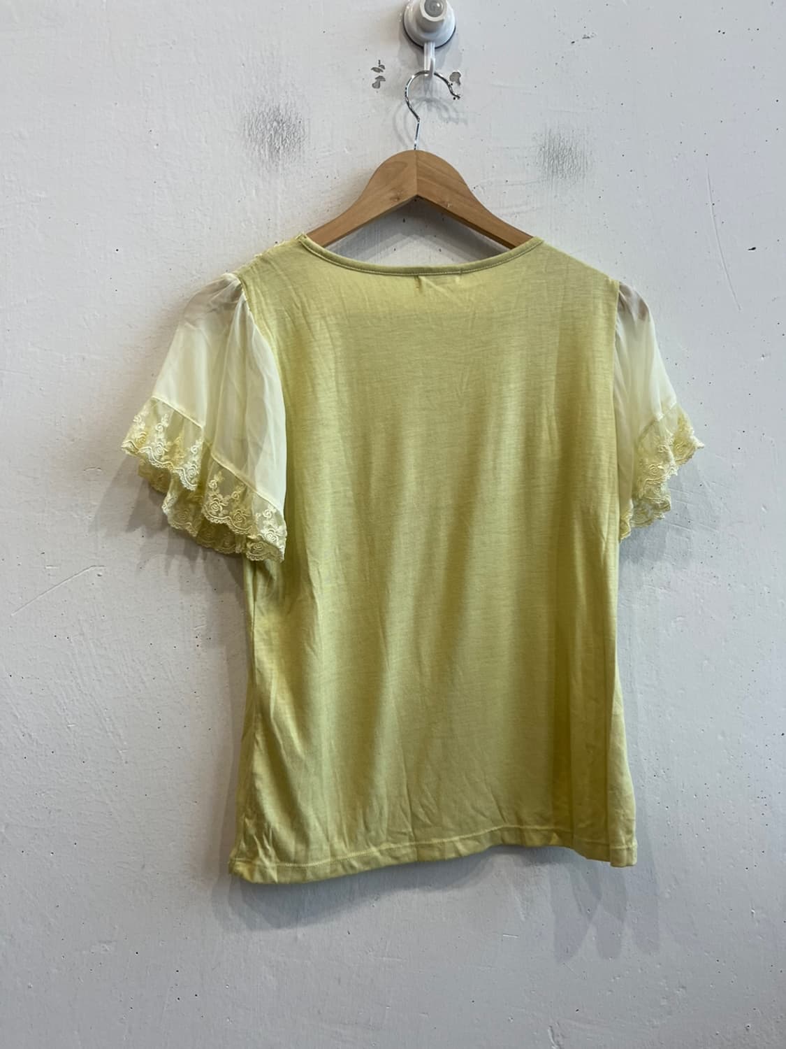 액시즈팜 레이스 반팔 탑 상품이미지3