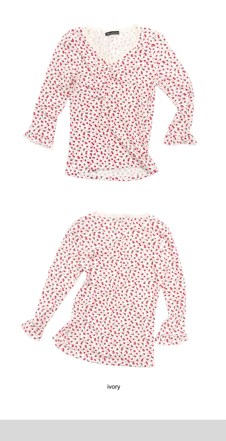 little strawberry lace top (ivory) 상품이미지2