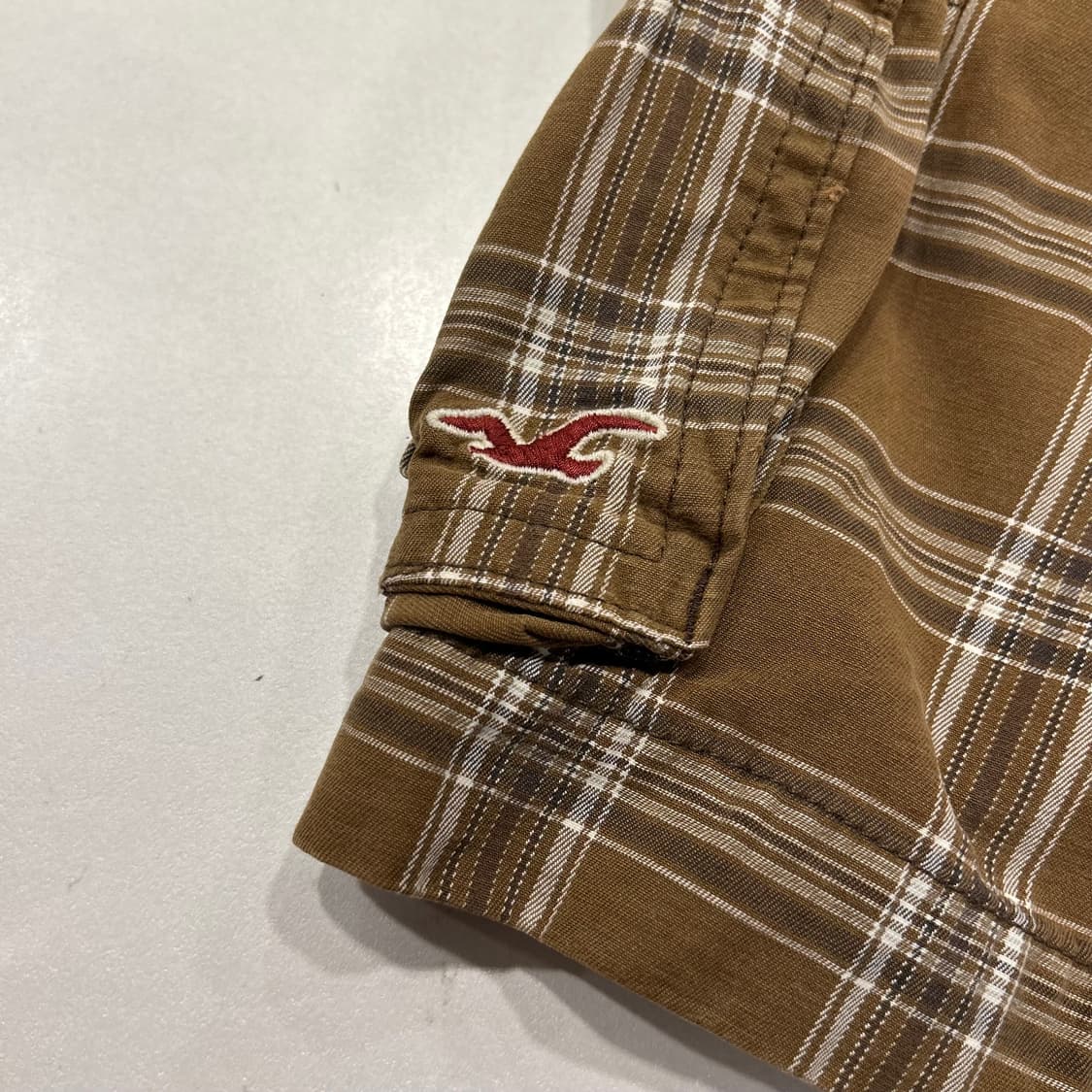 [30] 홀리스터 체크 카고 반바지 브라운 상품이미지3