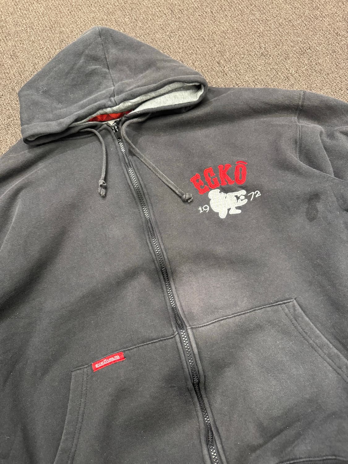 XL)ECKO 빈티지 자수 후드집업 상품이미지3