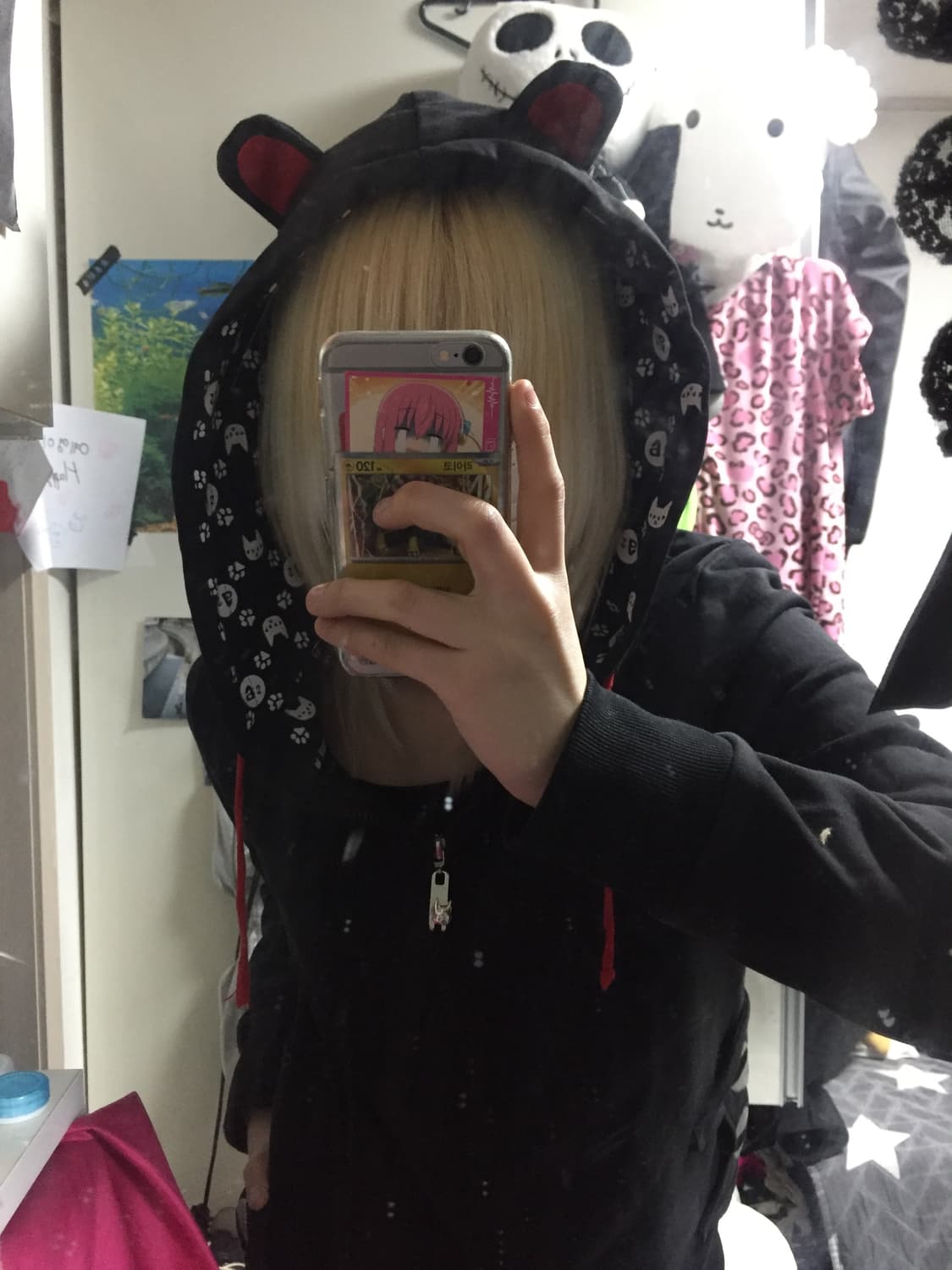 펑크 네코 고양이 후드집업 상품이미지2