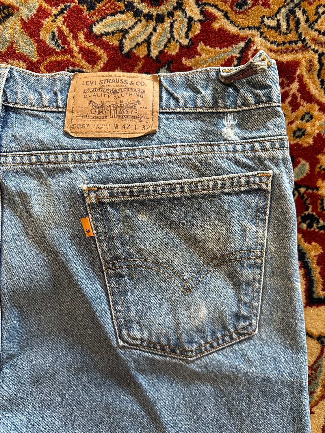 90s Levi's 505 "Blank Orange Tab" (USA) 상품이미지8