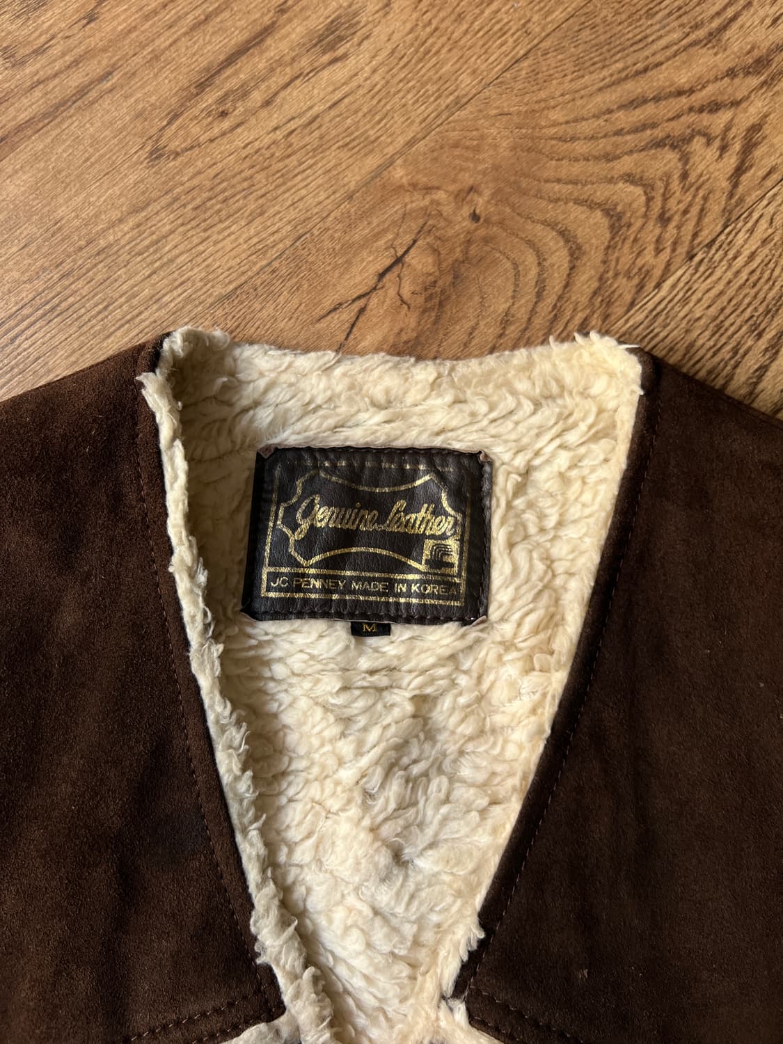 [M]90's J.C Penny 한국제조 쉐르파 라이닝 스웨이드 베스트 상품이미지2