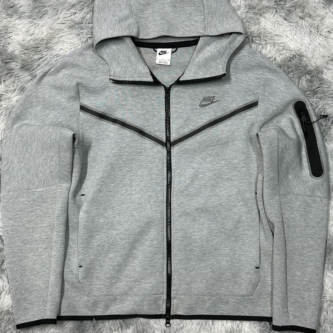 나이키 nsw 테크플리스 후드집업 그레이 L 상품이미지1