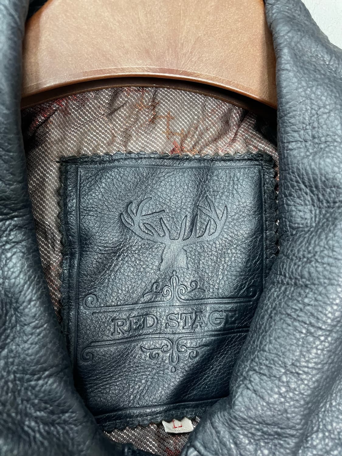 빈티지 레드스테이지 블랙 레더 봄버 자켓 H1698 상품이미지5