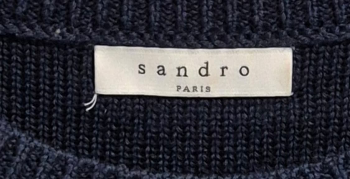 L ) 산드로 네이비 울혼방 니트  상품이미지3
