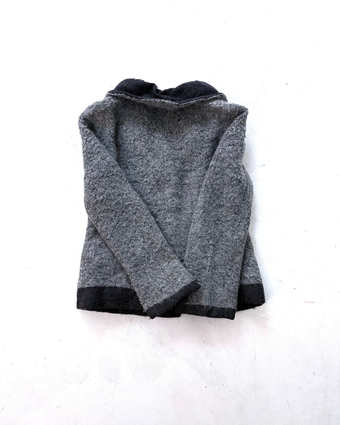 Grey boucle string wool jacket 상품이미지10