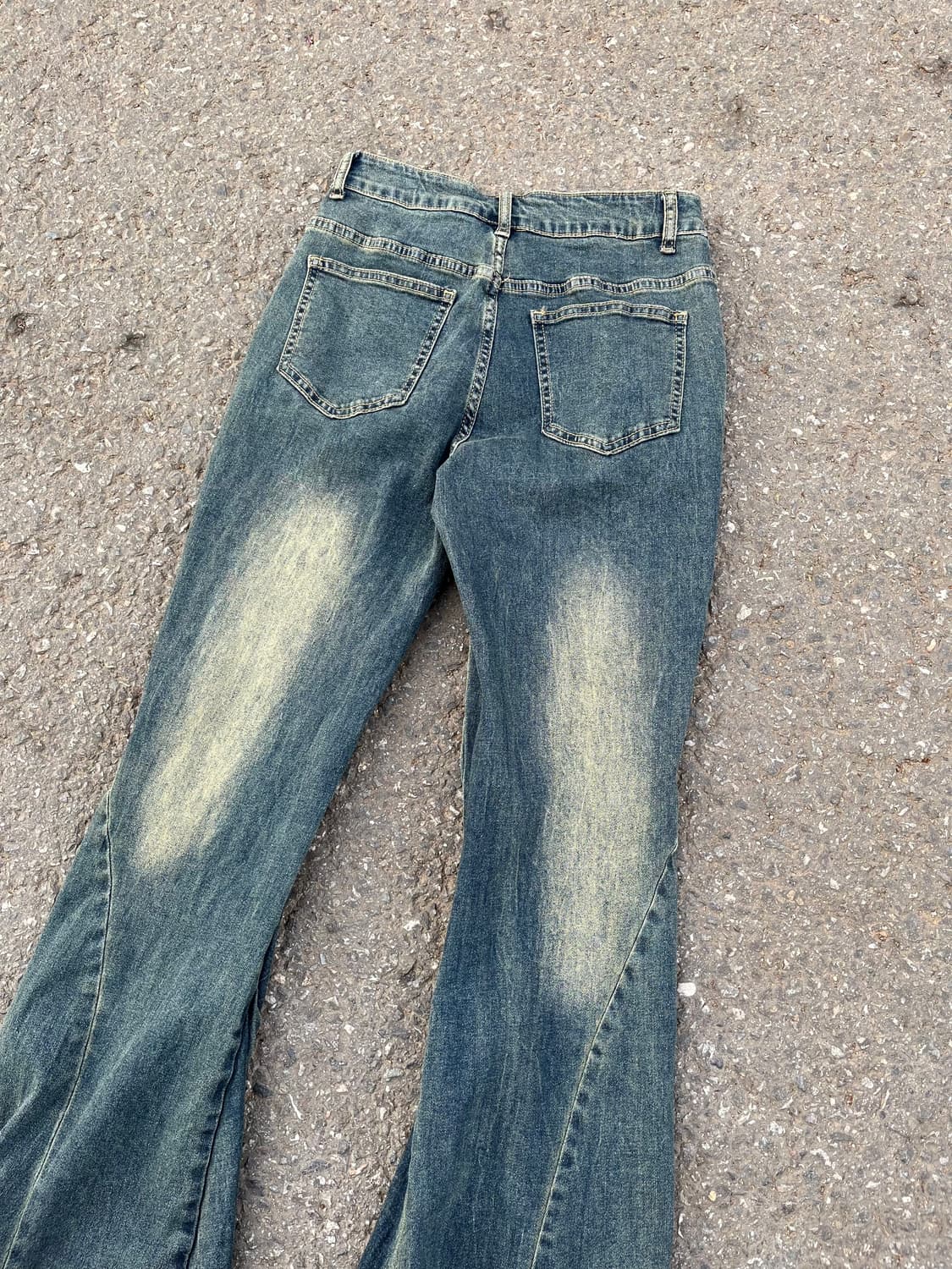 Romwe ✝️ stud washed flare jean 상품이미지6