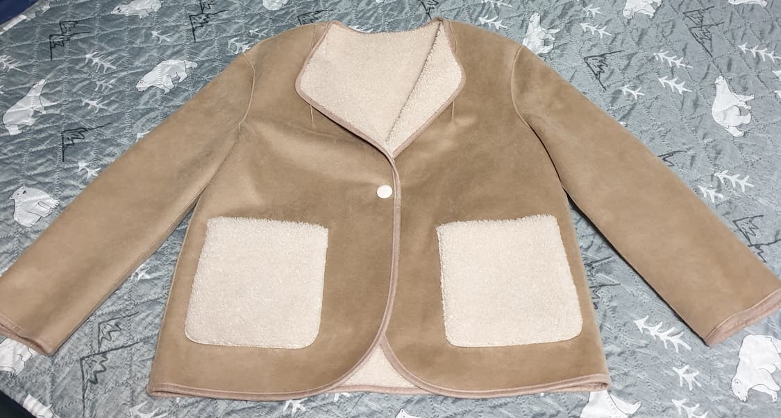 르샵 리버시블 양털 무스탕 가디건 (F) 상품이미지1