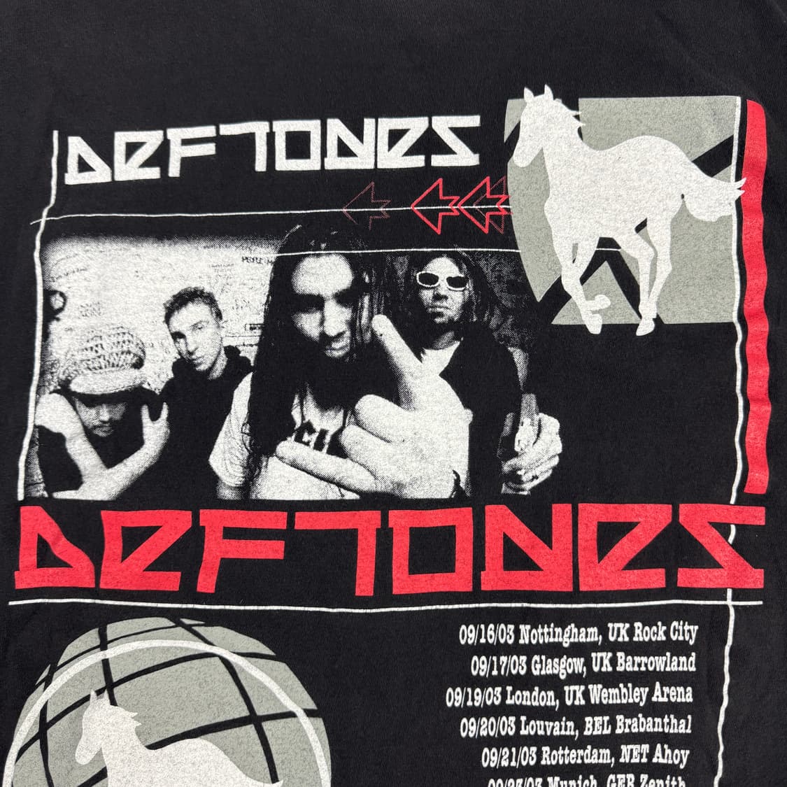 빈티지 2003 Deftones 데프톤즈 유럽 투어 티셔츠 Boot 상품이미지8