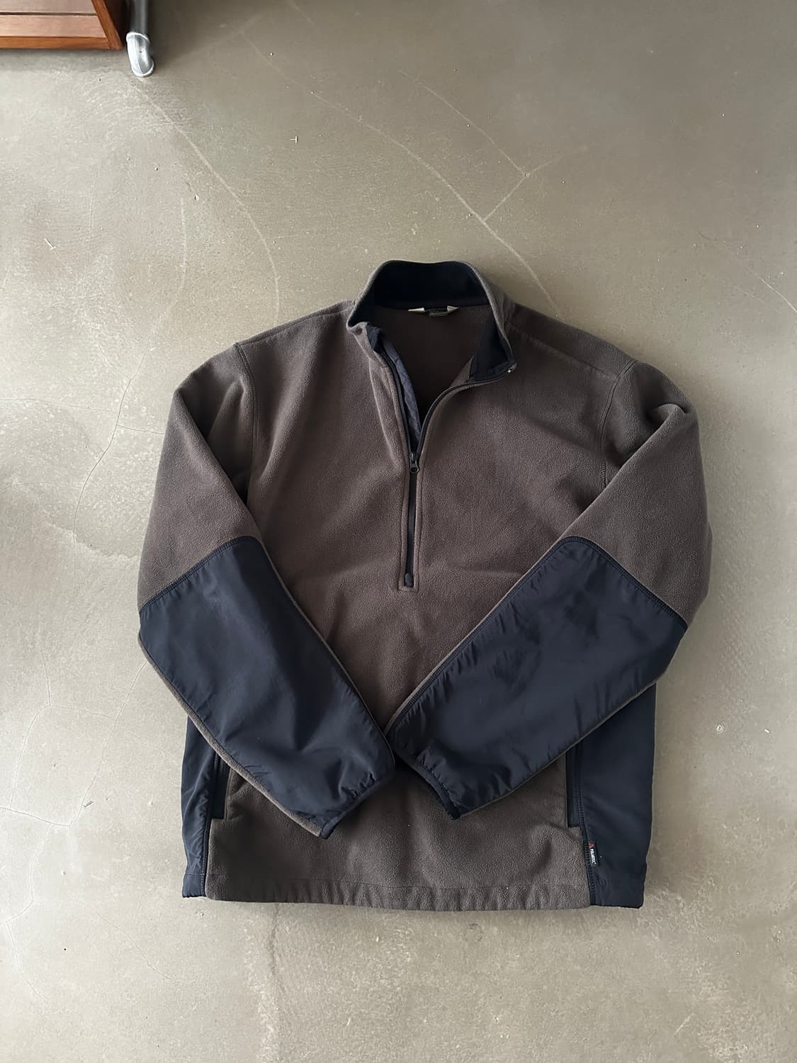 에디바우어 플리스 하프 집업 카키브라운 상품이미지1