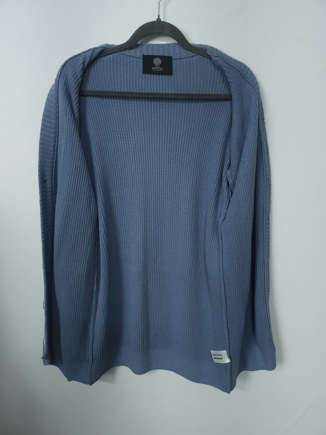 니티드 스카이블루 소프트니트 배색 가디건 100 L 새제품 새제품 상품이미지8