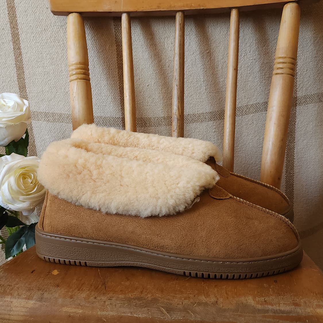 뉴질랜드 천연양털 부츠 양털 신발 무스탕 신발 카멜 컬러 11 상품이미지4