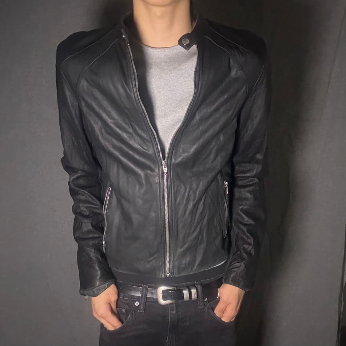 lamb skin leather jacket 상품이미지1