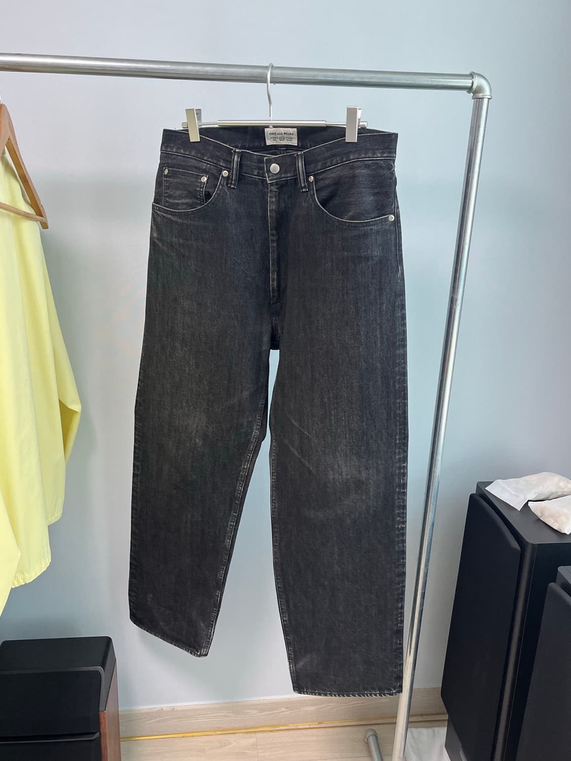 엔즈앤드민즈 워시드 블랙 데님팬츠 상품이미지1