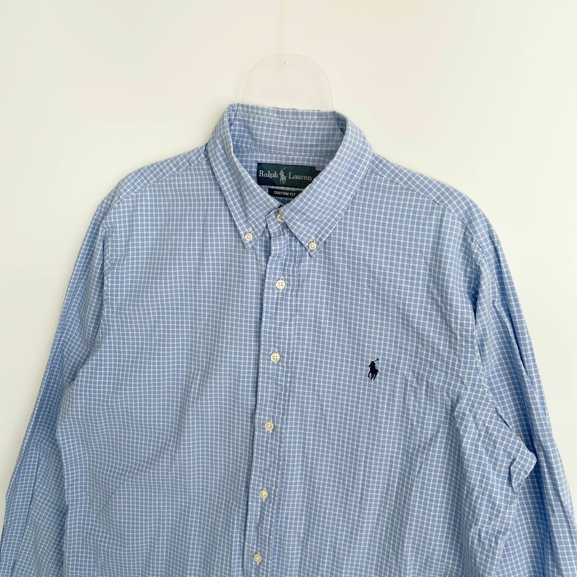A2 폴로랄프로렌 블루 체크 코튼 셔츠 L사이즈 상품이미지2