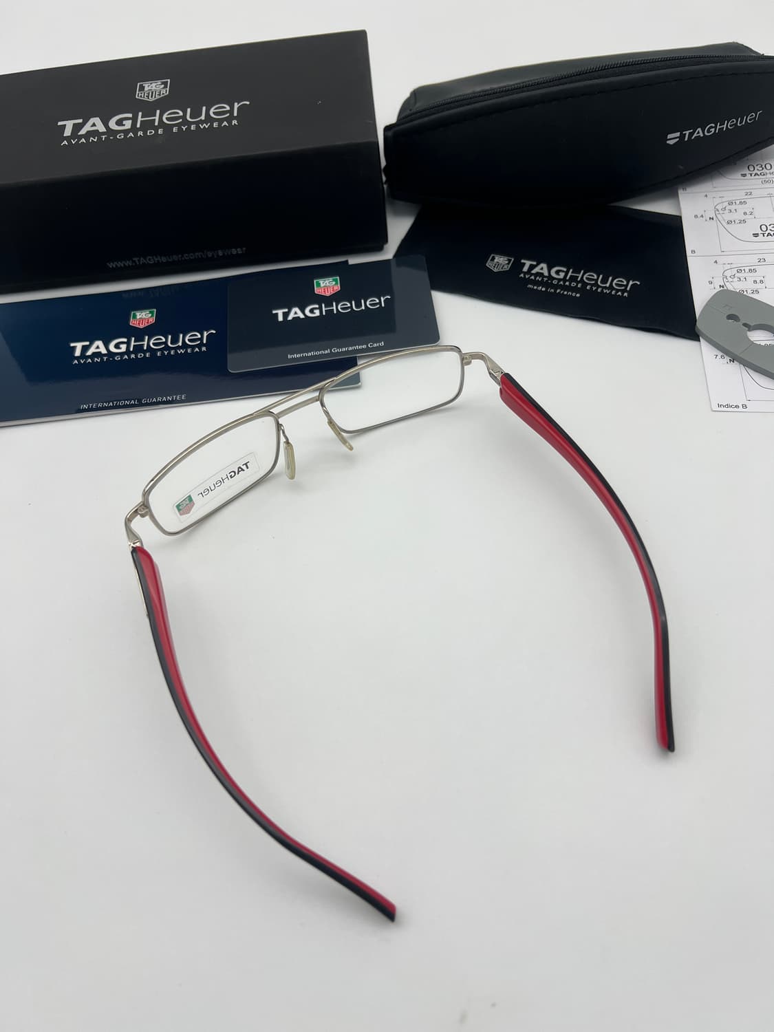 태그호이어 TAG Heuer 직사각 반무테 안경 TH 3001 005 상품이미지5