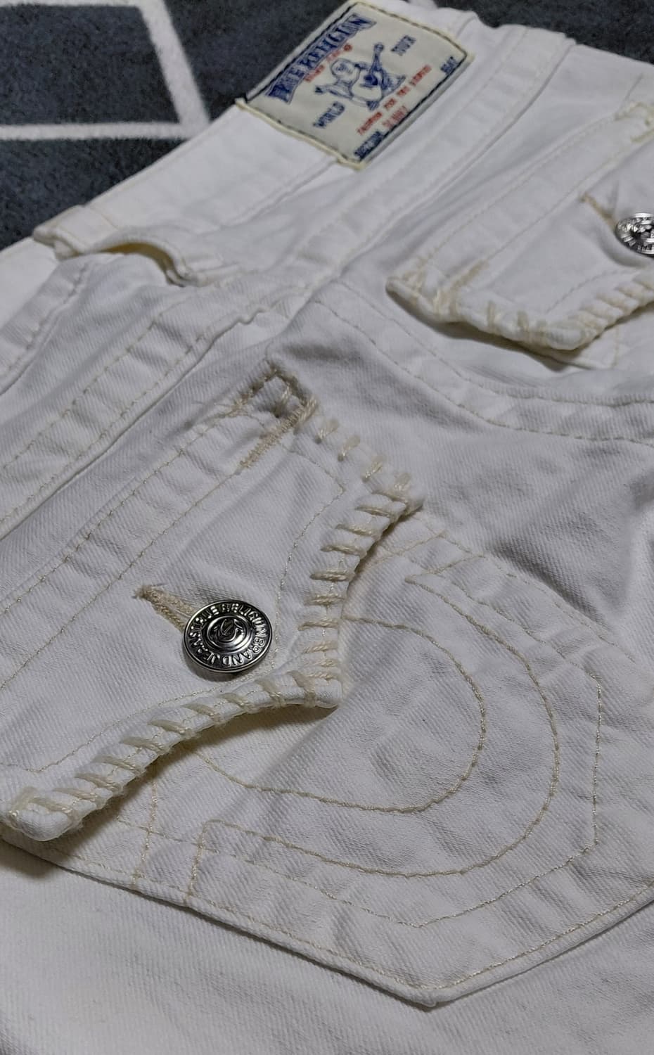 [정품/새상품급] 트루릴리전 휩스티치 화이트 스킨니 데님 (25사이즈) 상품이미지9