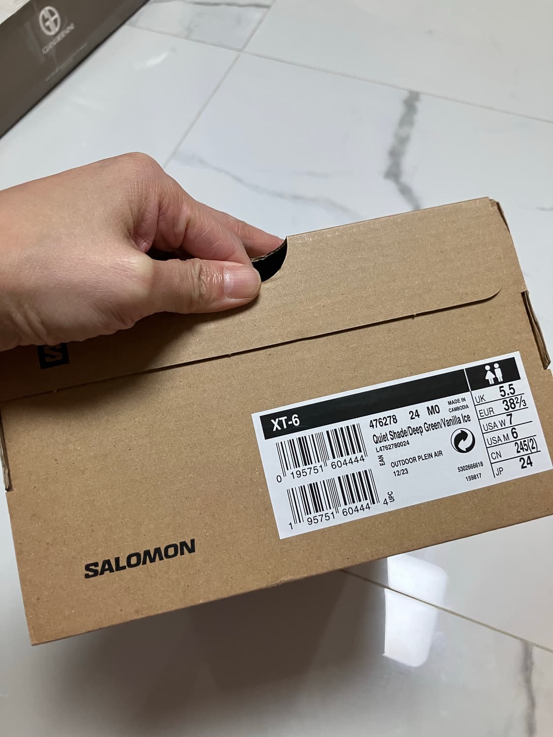 살로몬  XT-6 딥그린 바닐라 아이스 미사용 새거 상품이미지2
