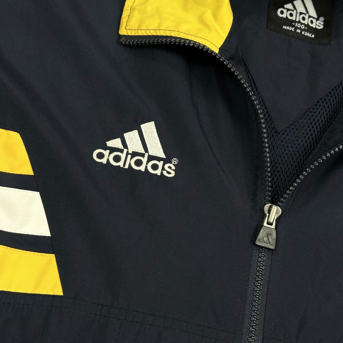 00s 아디다스 올드스쿨 오버핏 우븐 레인자켓 다크네이비 L 상품이미지3