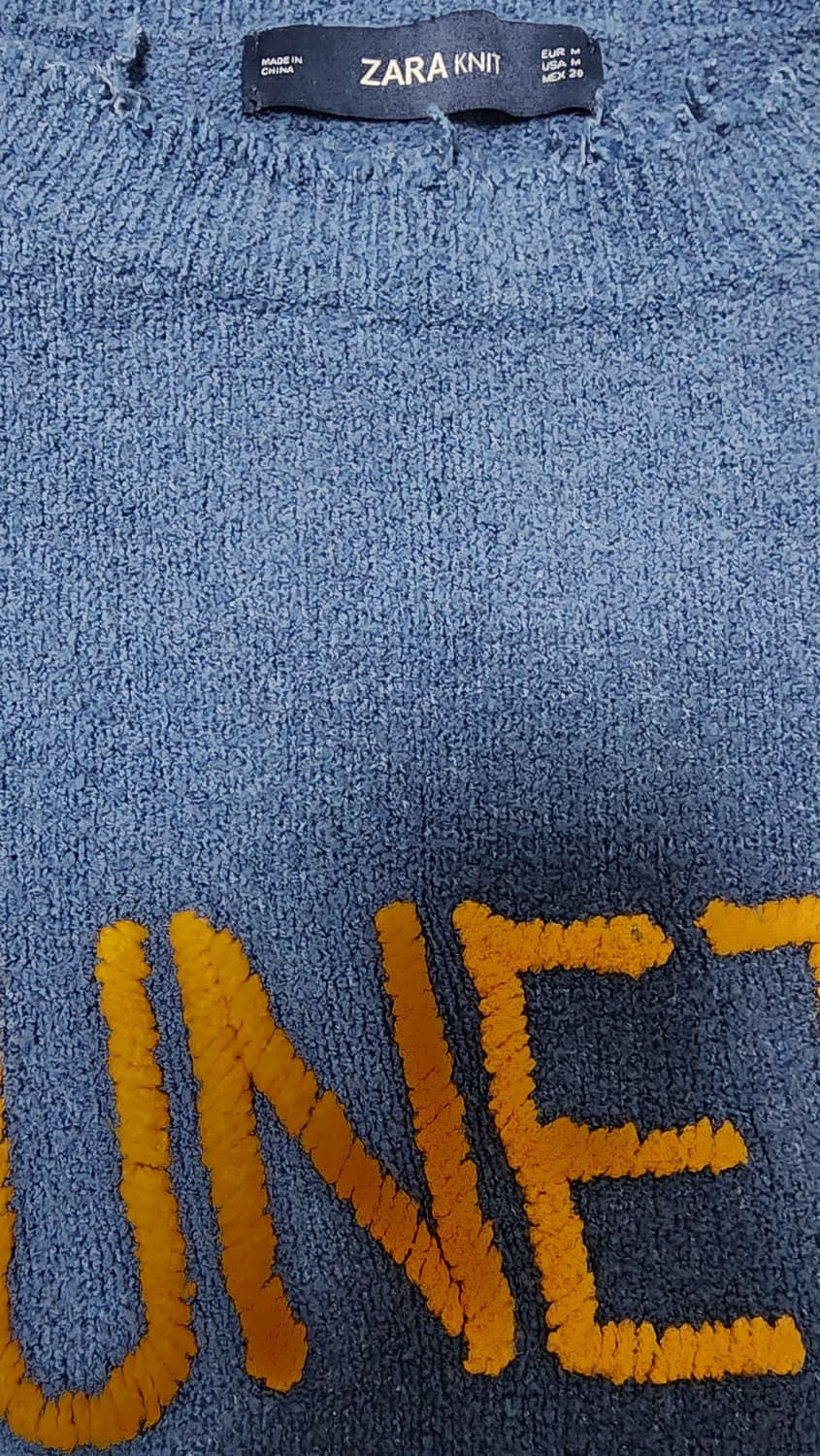 자라 BRUNETTE 데미지 니트 M 상품이미지4