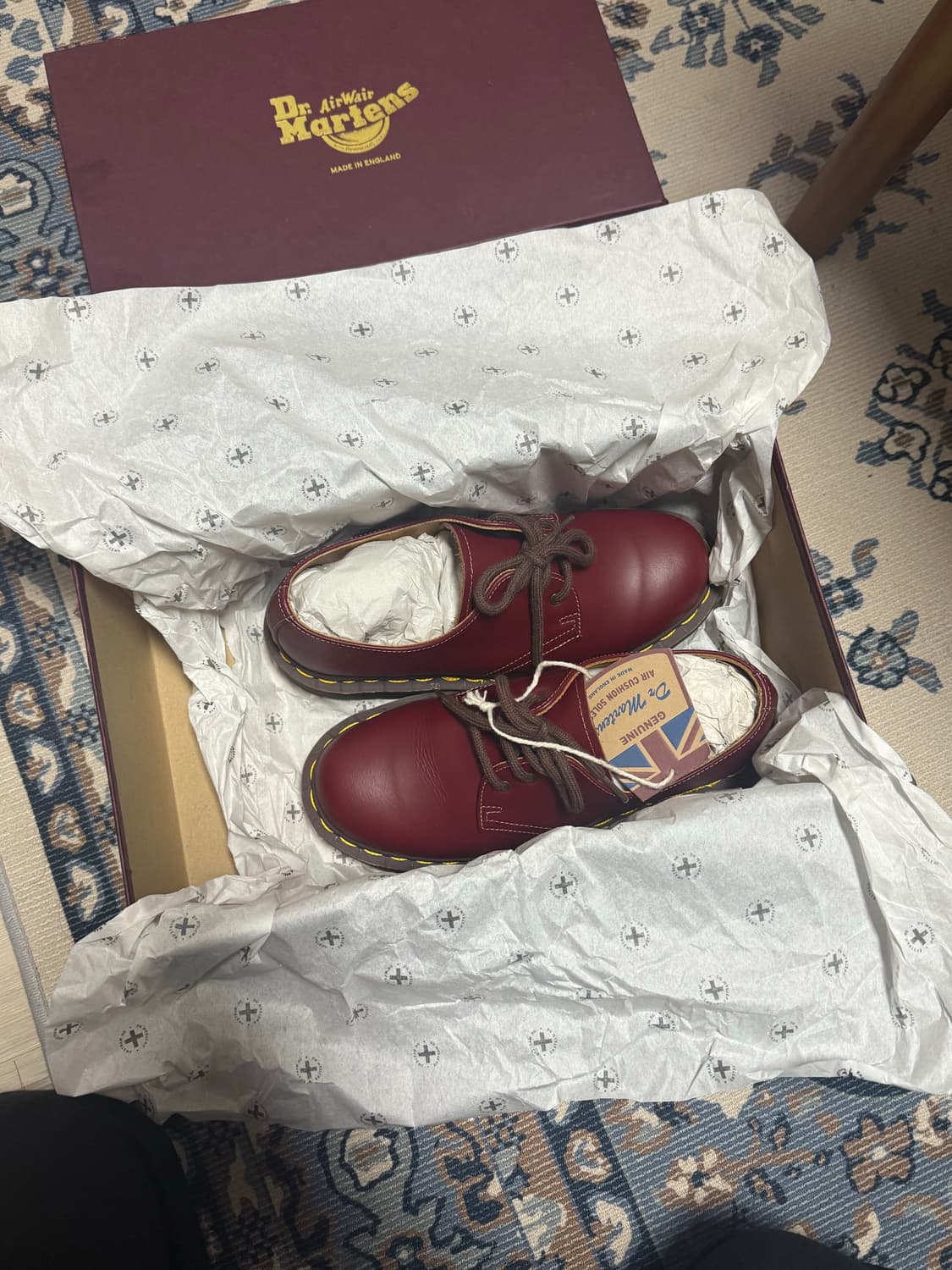 [새제품급/풀박스] 영국생산 1461 닥터마틴 바운싱솔 옥스블러드(체리) 상품이미지7