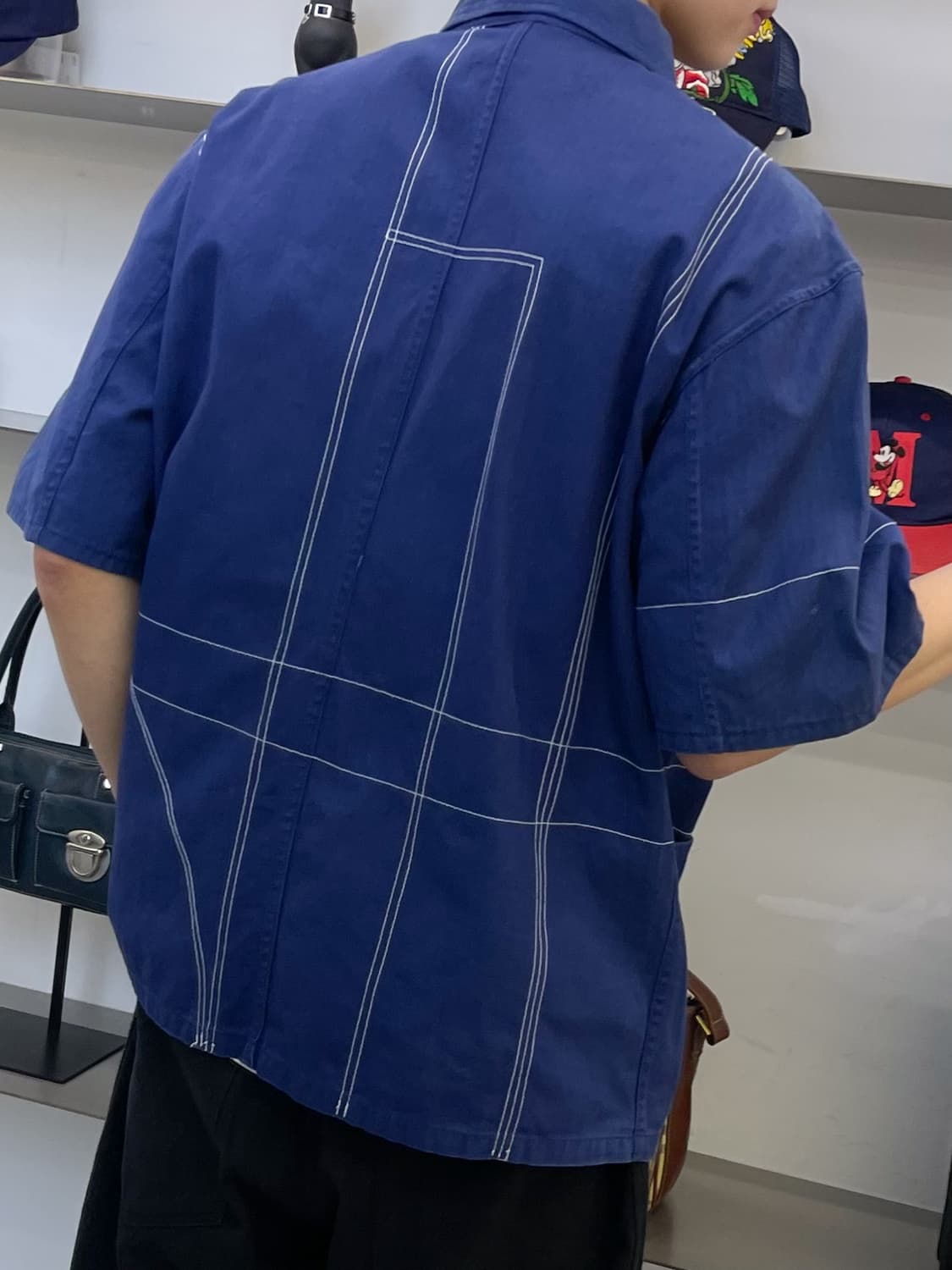 빈티지 프렌치 워크 하프 셔츠 상품이미지3