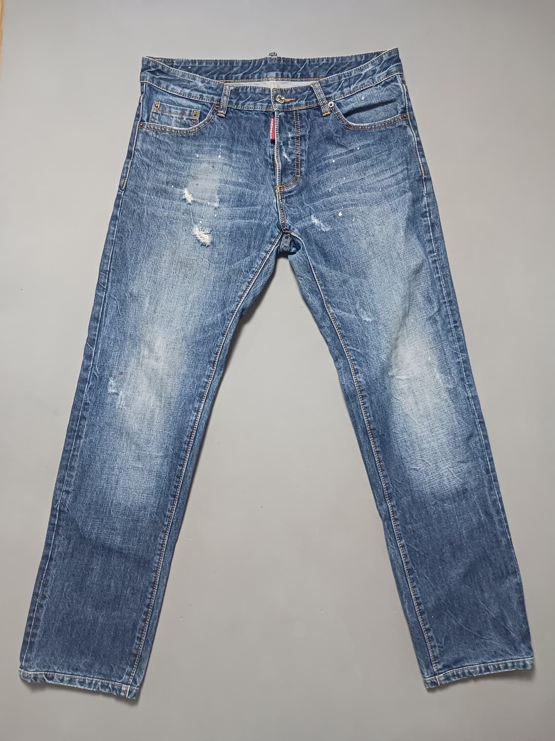 [34] 디스퀘어드2 멀티페인팅 레드탭 레귤러진 청바지 상품이미지1