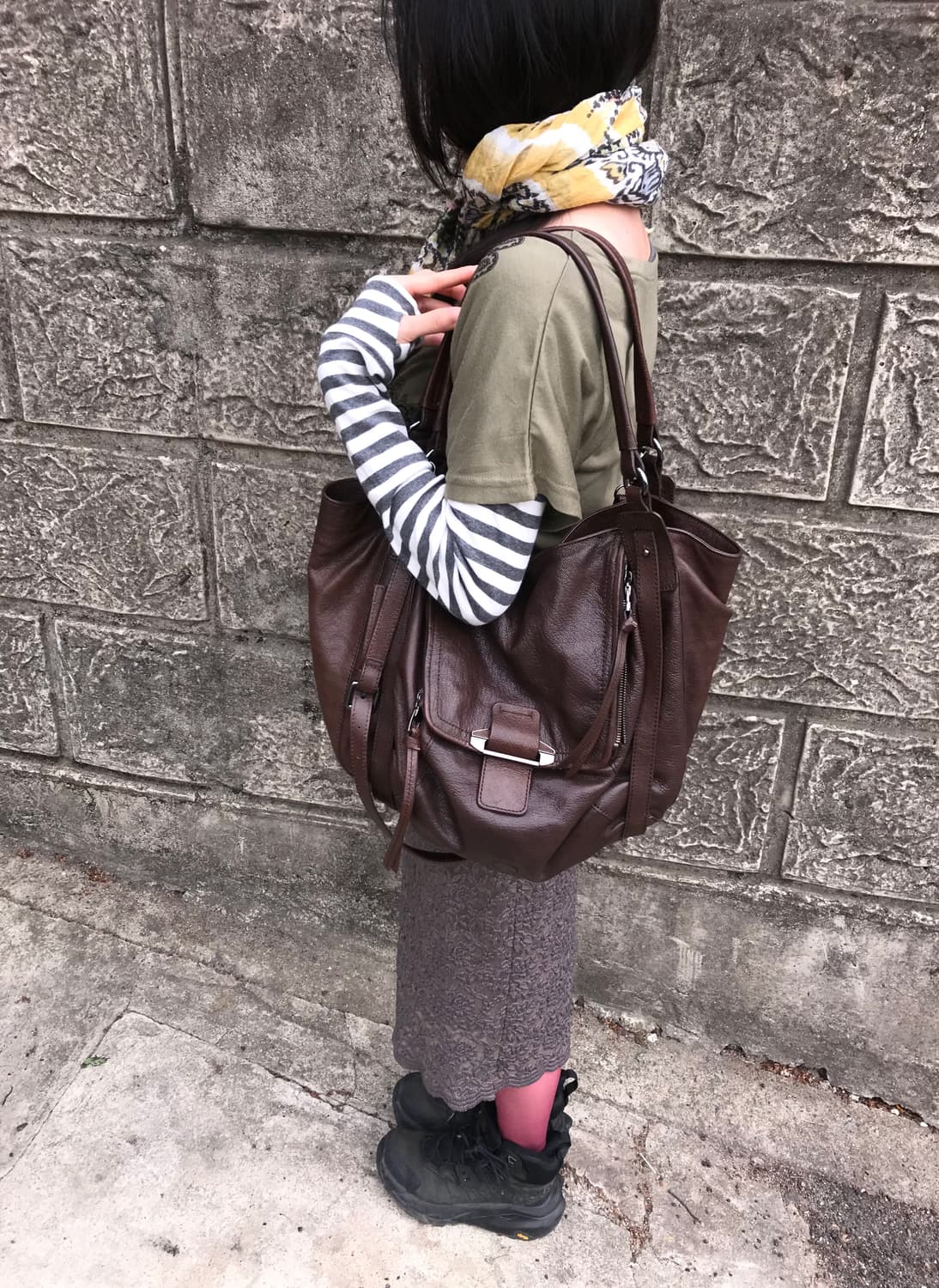 vintage brown buckle shoulder bag 상품이미지2