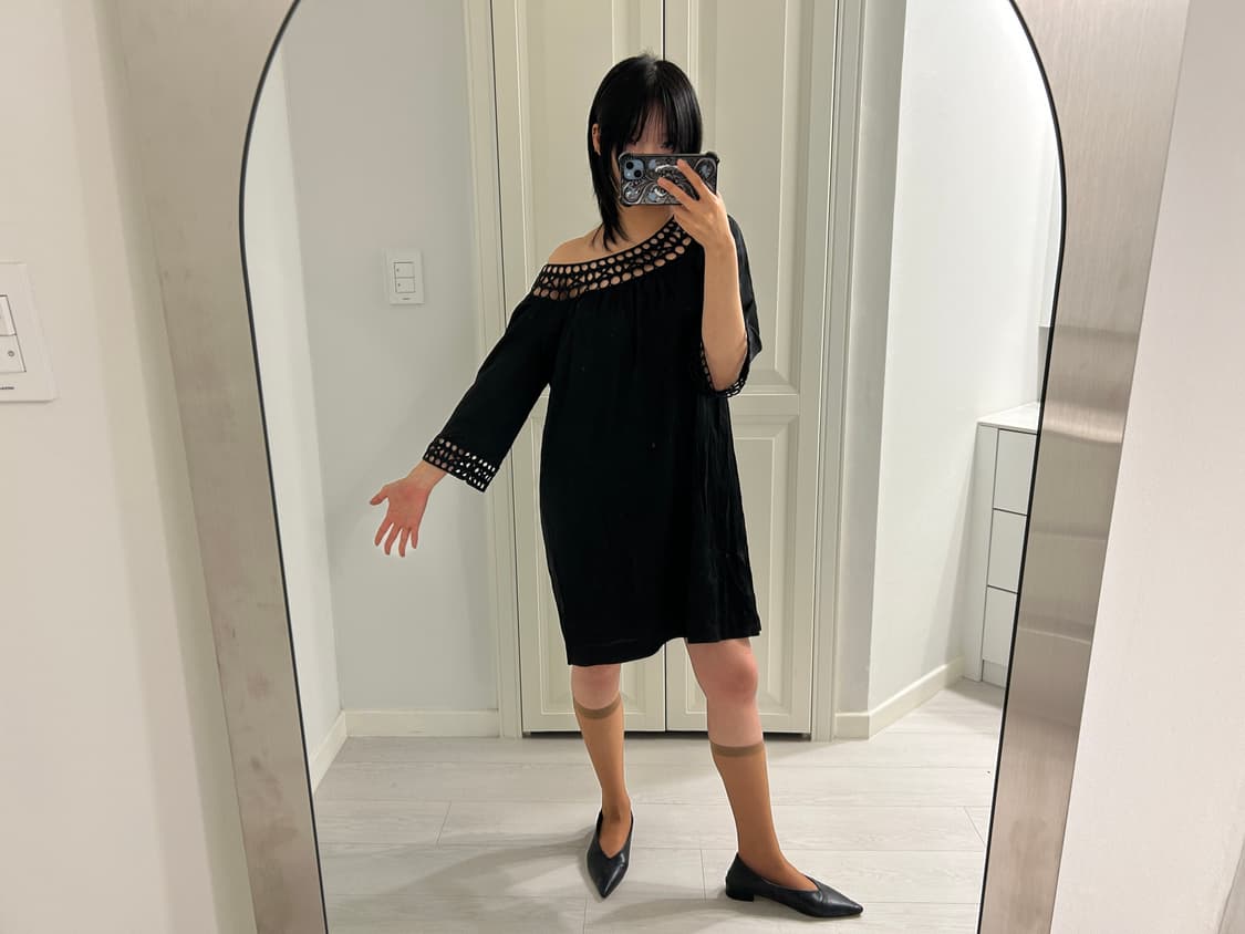Circle Ring Black Dress / 빈티지 원피스 상품이미지1