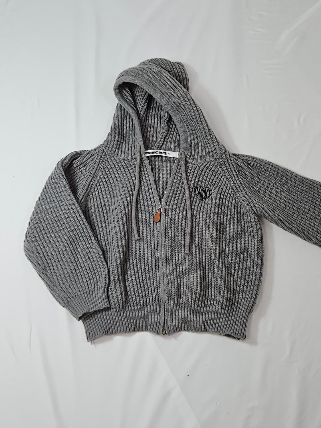 칙스 HOFE 니트후드 크롭 집업자켓 상품이미지1