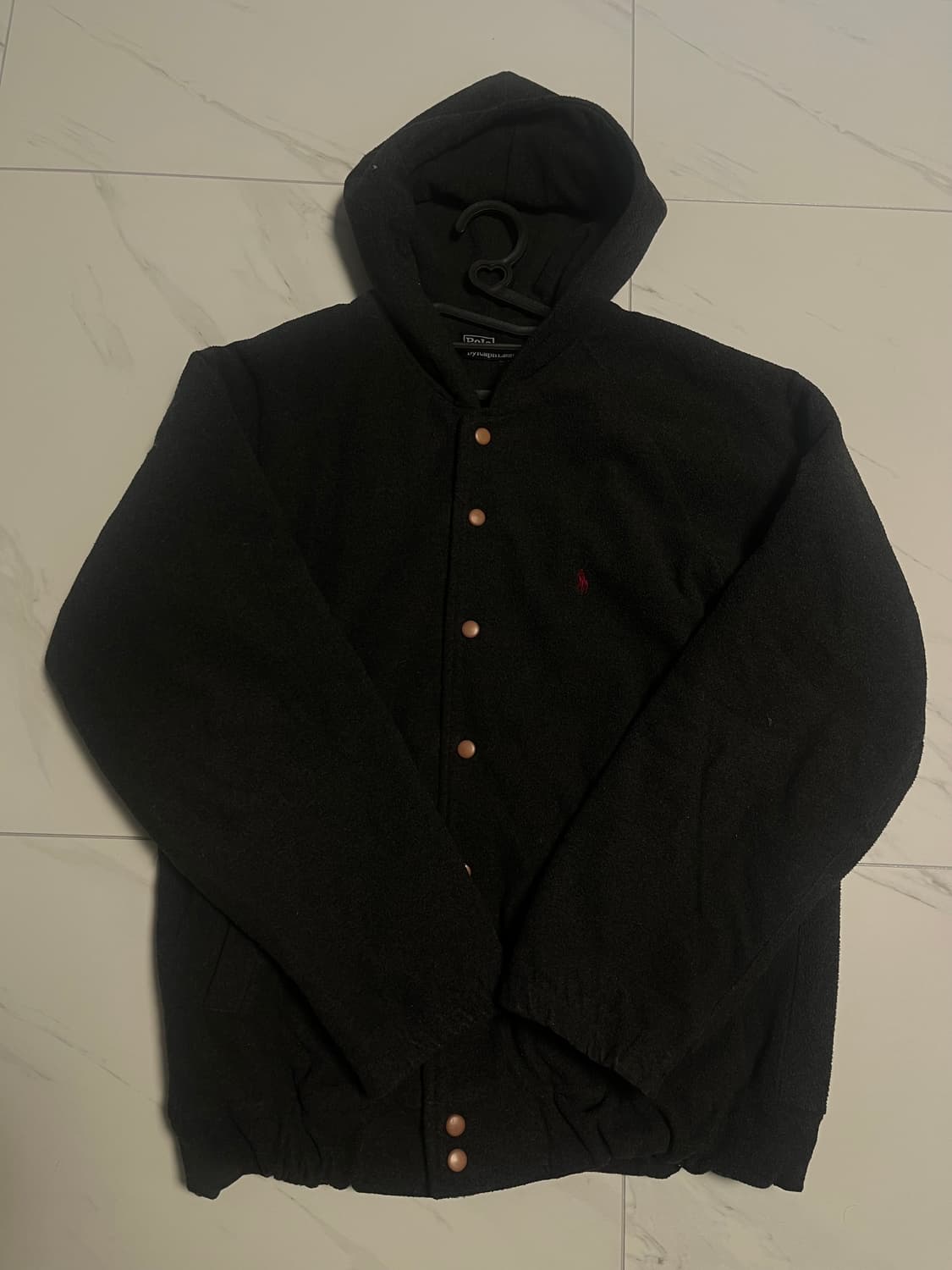 폴로 올드스쿨 후드 가디건 차콜 상품이미지1