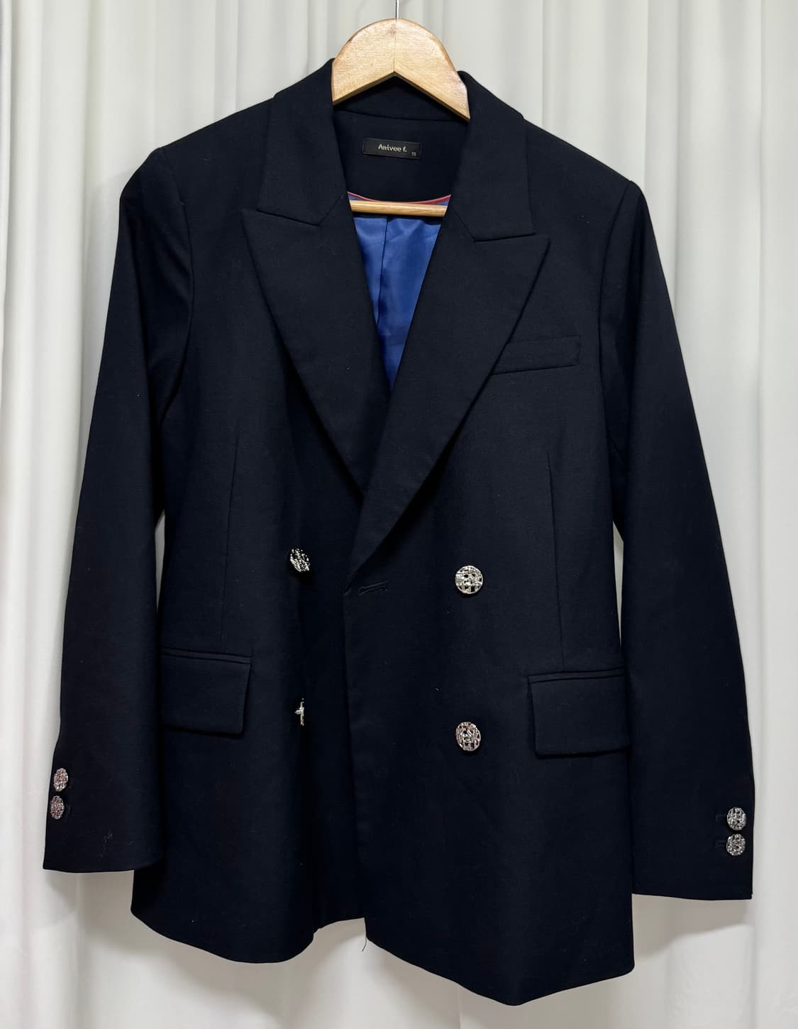 Anivee f. 블랙 더블 버튼 자켓 상품이미지1