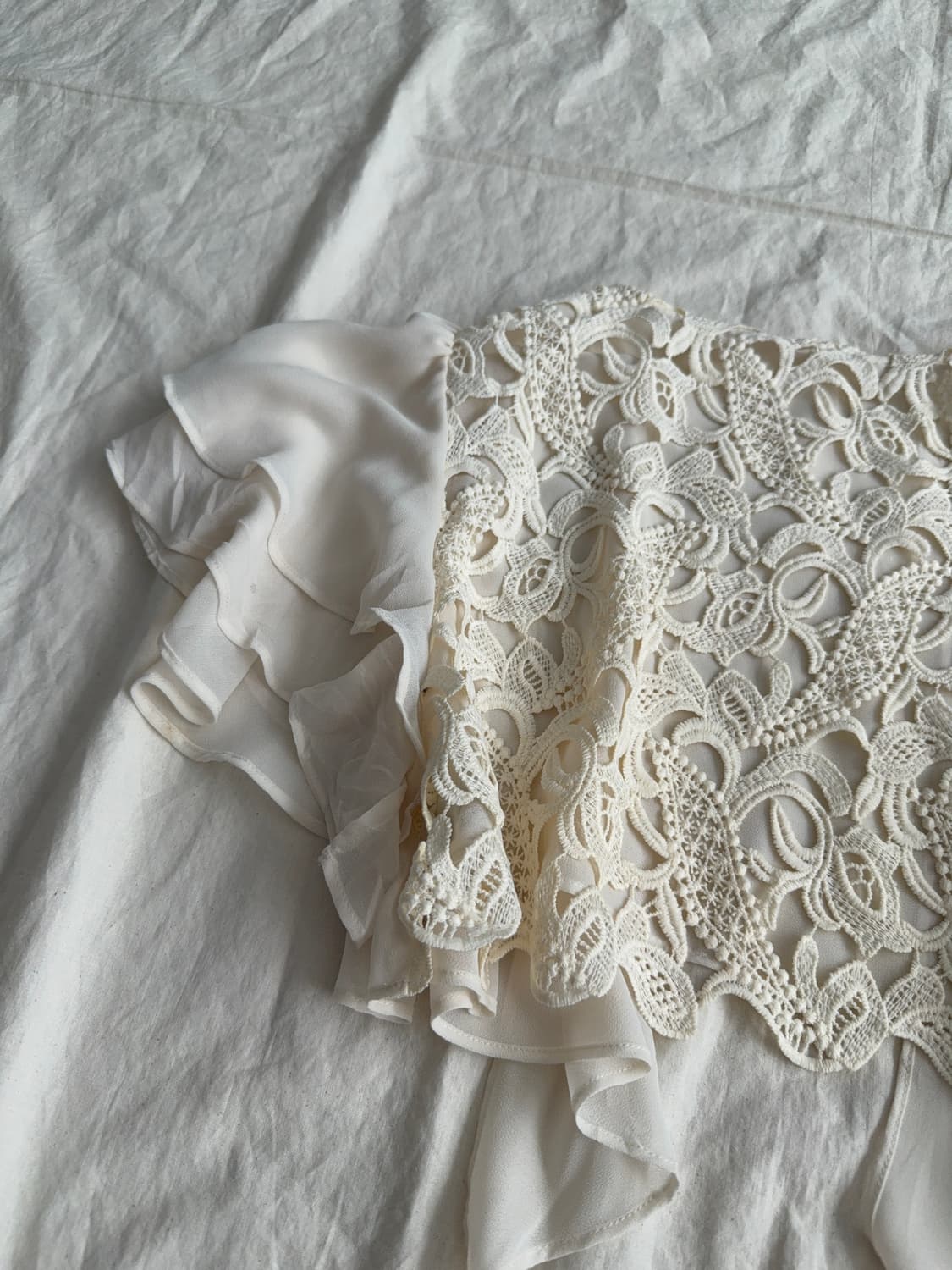 페어리 러블리 쉬폰 크로쉐 크롭 볼레로 상품이미지6