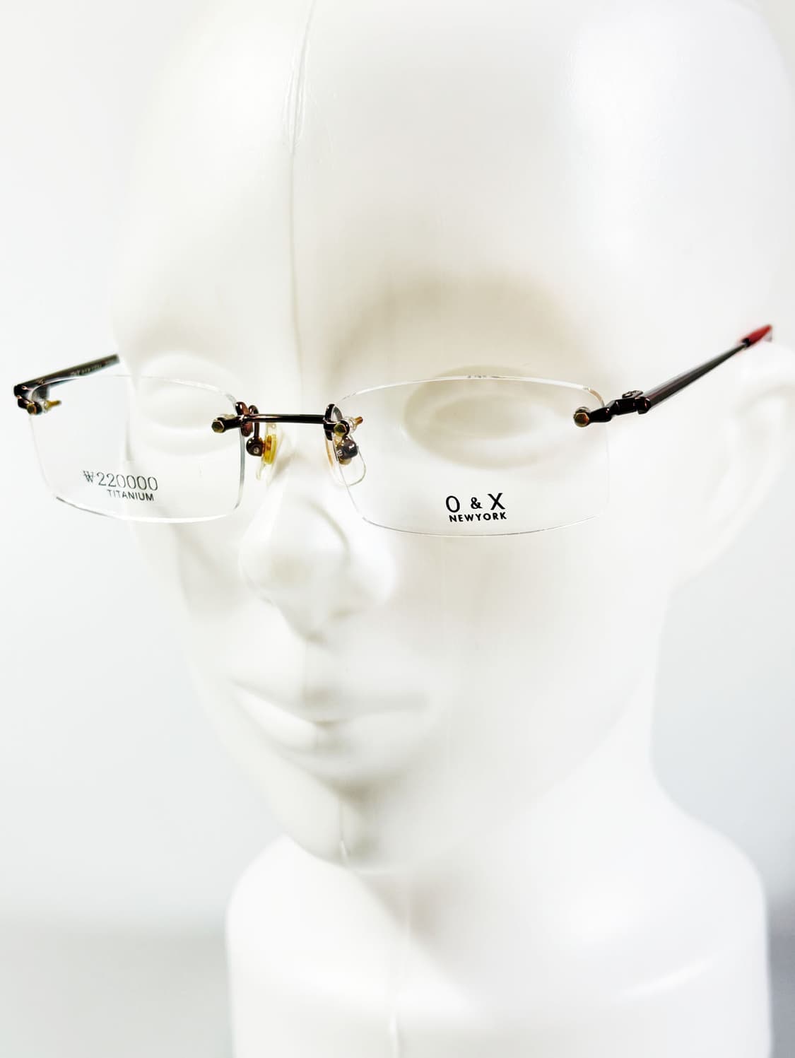 O&X NEWYORK 티타늄 무테 스퀘어 빈티지 안경 상품이미지8
