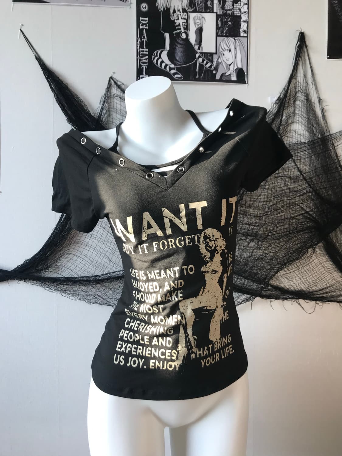 00s punk layered printing halfsleeve 상품이미지1